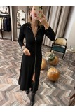 6900-2088 ÖNDEN FERMUARLI MAXİ BOY ELBİSE