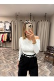 8516-31438 UZUN KOLLU ASİMETRİK TSHIRT