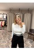 8516-31438 UZUN KOLLU ASİMETRİK TSHIRT