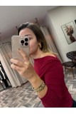 8615-16495 OMUZU BÜZGÜLÜ BLUZ