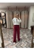 8639-N251990 BELİ LASTİKLİ KADİFE PANTOLON