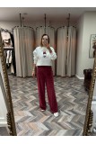 8639-N251990 BELİ LASTİKLİ KADİFE PANTOLON