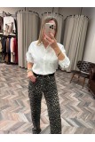 8647-LEOPAR STRAİGHT JEANS