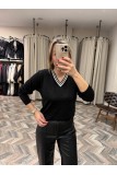 8765-156 ÖZEL SİMLİ YAKA ÇİZGİLİ