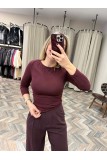 8416-31401 BÜZGÜLÜ KAYIK YAKA TOP