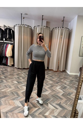 8417-31232 UZUN KOLLU CROP TOP