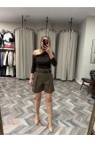 8994-71554 KEMERLİ YÜKSEK BEL ŞORT