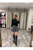 8996-80119 BELİ LASTİKLİ EL İŞİ TAŞ İNCİ NAKIŞLI TRİKO ETEK