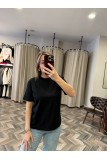 6379-30312 DEKORATİF DİKİŞLİ BİSİKLET YAKA TSHİRT