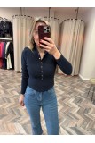 9037-10686 DİK YAKA ÇITÇITLI TRİKO
