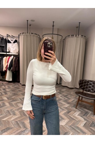 9086-16664 GENİŞ YAKALI BLUZ