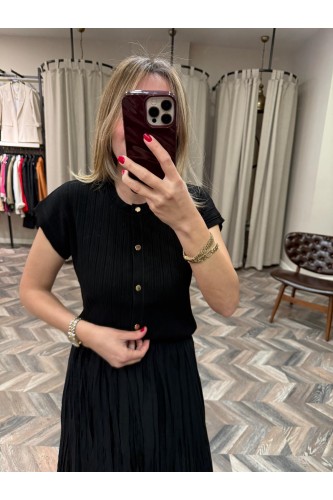 9254-60968 BİS YAKA FİTİLLİ DÜĞMELİ TRİKO HIRKA
