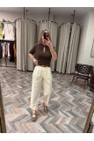 9256-71538 KEMERLİ PAMUK KARIŞIMLI PANTOLON