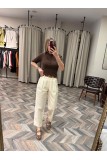 9256-71538 KEMERLİ PAMUK KARIŞIMLI PANTOLON