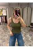 9249-10747 FİTİLLİ İNCE DOKULU TRİKO BLUZ