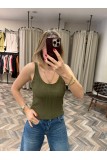 9249-10747 FİTİLLİ İNCE DOKULU TRİKO BLUZ