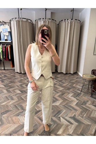 9276-71644 KEMERLİ DÜZ PANTOLON