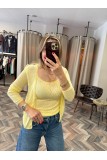 9326-60969 V YAKA AJURLU DÜĞMELİ TRİKO HIRKA