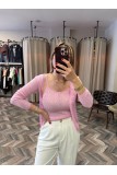 9326-60969 V YAKA AJURLU DÜĞMELİ TRİKO HIRKA