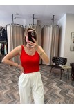 9249-10747 FİTİLLİ İNCE DOKULU TRİKO BLUZ