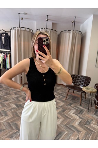 9247-10744 FİTİLLİ DÜĞME DTY TRİKO BLUZ