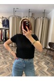 9324-10760 BİS YAKA DESENLİ TRİKO BLUZ