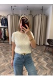 9324-10760 BİS YAKA DESENLİ TRİKO BLUZ