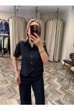 9336-50499 KISA KOL GÖĞÜS CEPLİ GÖMLEK
