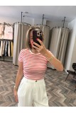 9432-31889 ÇİZGİLİ CROP TOP