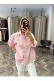 9121-4958 DANTELLİ ÇİZGİLİ GÖMLEK