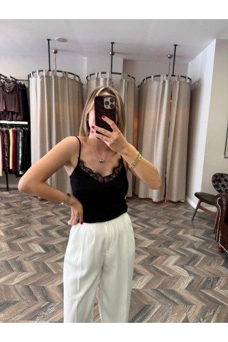 9555-21125 DANTEL ŞERİTLİ ASKILI TOP