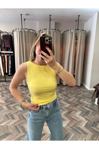 9494-20868 KAYIK YAKA KOLSUZ TOP
