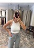 9614-21104 FİTİLLİ CROP TOP