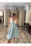 9638-90571 ÖNÜ BÜZGÜLÜ MİNİ ELBİSE