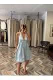 9638-90571 ÖNÜ BÜZGÜLÜ MİNİ ELBİSE