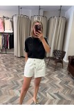 9670-25366-B ÖZEL DÜĞMELİ ŞORT ETEK