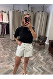9670-25366-B ÖZEL DÜĞMELİ ŞORT ETEK