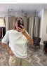 6379-30312 DEKORATİF DİKİŞLİ BİSİKLET YAKA TSHİRT