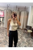 9747-1007 SATEN DEGAJE YAKA BLUZ