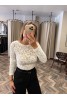 9810-32035 KAYIK YAKA DANTEL TOP