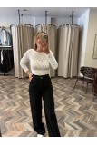 9810-32035 KAYIK YAKA DANTEL TOP