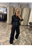 9843-D857 LONG SLEEVE BELTED JACKET