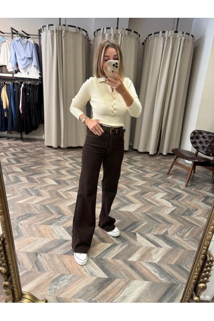 9845-25695-KH PUSH UP İSPANYOL PAÇA PANTOLON