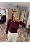 9827-17026 DÜĞMELİ BLUZ