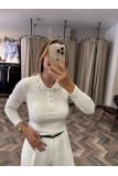9827-17026 DÜĞMELİ BLUZ