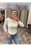 8470-31332 KAYIK YAKA UZUN KOLLU TOP