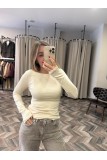 8470-31332 KAYIK YAKA UZUN KOLLU TOP