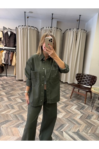 9900-2517555 CEP NAKIŞLI GABARDİN CEKET