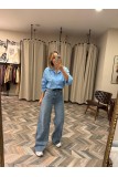 9936-R124 KAR YIKAMA WİDELEG TAŞLI PANTOLON