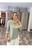 9943-845 ÇİZGİLİ UZUNKOL TRİKO